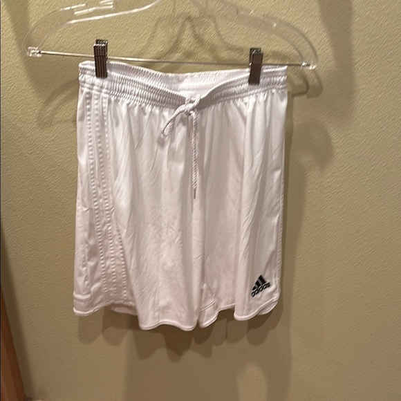 Adidas White Athletic Shorts Lightweight Mesh womans size Medium - Picture 2 of 10